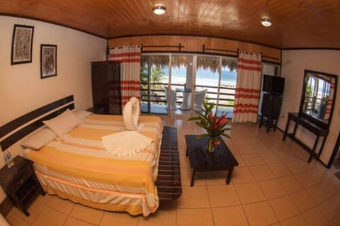 Standard Double Room, 2 Double Beds, Ocean View | Minibar, iron/ironing board, bed sheets