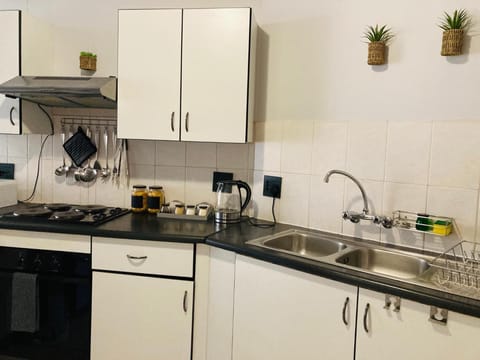 Microwave, oven, stovetop, cookware/dishes/utensils