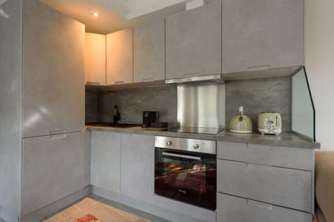 Grand Apartment, City View | Private kitchen | Fridge, oven, stovetop, coffee/tea maker