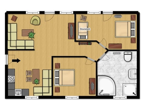 Apartment, 2 Bedrooms (Edelweiss, incl. 75 EUR Cleaning Fee) | Floor plan