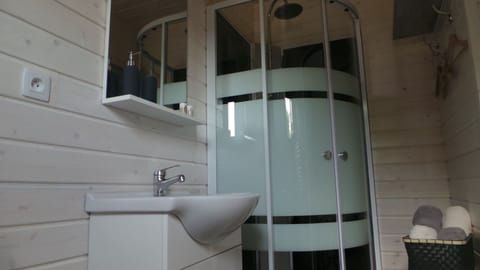 Double Room | Bathroom | Shower, hydromassage showerhead, free toiletries, hair dryer