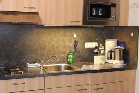 Apartment, 1 Bedroom (3 Adults) | Private kitchen | Fridge, microwave, stovetop, electric kettle