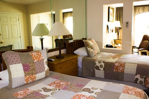 Individually decorated, individually furnished, desk, laptop workspace