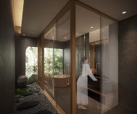 JAPANESE GARDEN SUITE | Bathroom | Free toiletries, hair dryer, slippers, electronic bidet