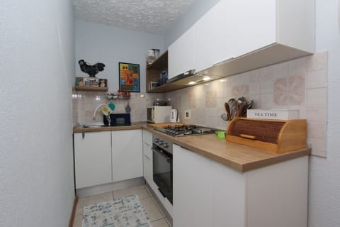 Apartment, 1 Bedroom, Terrace | Private kitchen | Fridge, microwave, stovetop, coffee/tea maker