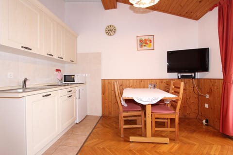 Apartment, 1 Bedroom, Balcony | Private kitchen | Fridge, stovetop, electric kettle, cookware/dishes/utensils