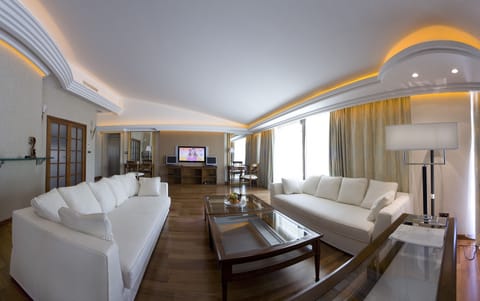 Presidential Suite, 2 Bedrooms, Sea View, Executive Level | Living area | TV, pay movies