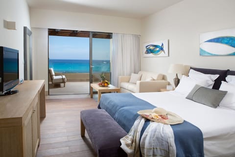 Double Room, Beachfront | Premium bedding, minibar, in-room safe, desk