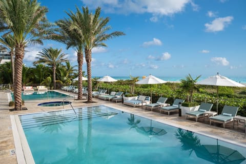 2 outdoor pools, open 8:00 AM to 10:00 PM, free cabanas, pool umbrellas