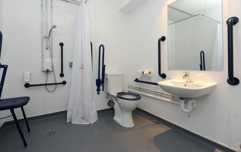 Double or Twin Room, Accessible | Bathroom | Shower, towels