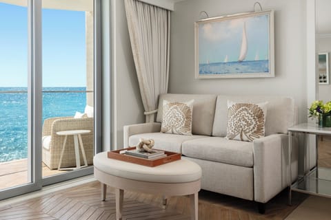 Premium Studio, 1 King Bed, Oceanfront | Living area | 65-inch flat-screen TV with digital channels, TV, pay movies