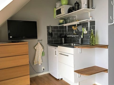 Studio Small | Private kitchen | Fridge, microwave, stovetop, electric kettle