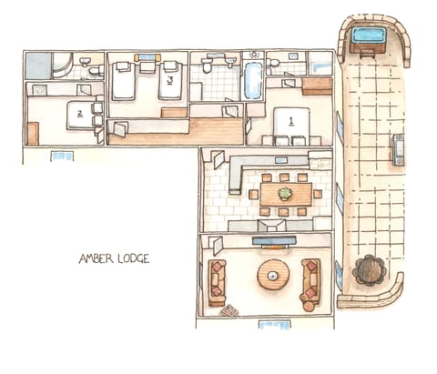 House, 3 Bedrooms (Amber Lodge) | Floor plan