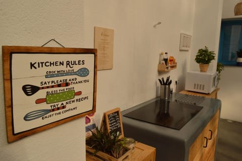 Shared fridge, microwave