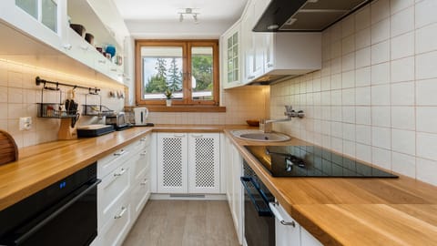 Apartment (4, ul. Piłsudskiego 65A) | Private kitchenette | Fridge, stovetop, electric kettle, cookware/dishes/utensils