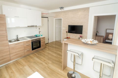 Apartment, 1 Bedroom, Terrace, Sea View (A7) | Private kitchen