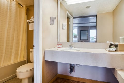 Room, 1 King Bed | Bathroom | Eco-friendly toiletries, bathrobes, towels, toilet paper