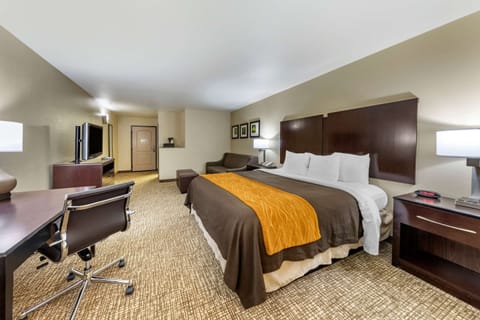 Suite, Non Smoking, Refrigerator | Pillowtop beds, desk, laptop workspace, blackout drapes