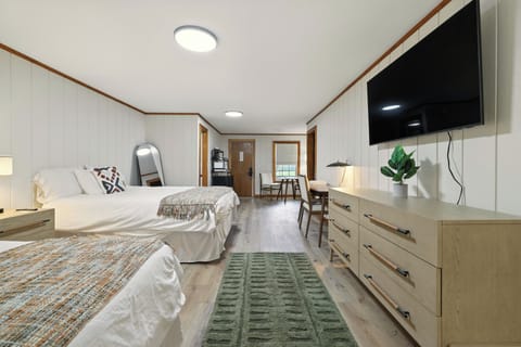 Basic Room, 2 Queen Beds, Non Smoking | Iron/ironing board (on request), WiFi (free), bed sheets