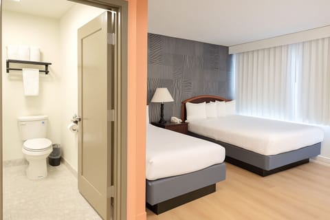 Deluxe Room, 2 Double Beds | Desk, blackout drapes, iron/ironing board, free WiFi