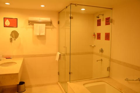 Executive Suite | Bathroom | Shower, rainfall showerhead, free toiletries, hair dryer