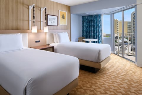 Room, 2 Twin Beds, Waikiki View (Newly Renovated) | In-room safe, desk, blackout drapes, iron/ironing board