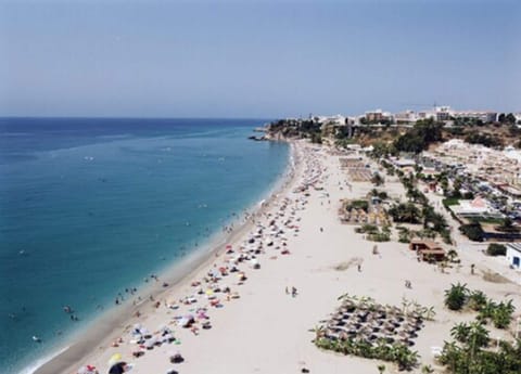 On the beach, white sand