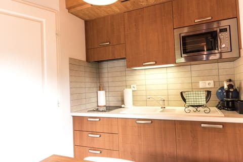 Duplex (apartment) | Private kitchen | Fridge, microwave, stovetop, electric kettle
