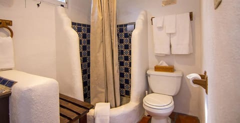 Deluxe King Suite (No Pets) | Bathroom | Shower, towels