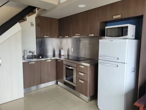 Apartment (Krund) | Private kitchen | Fridge, microwave, oven, stovetop