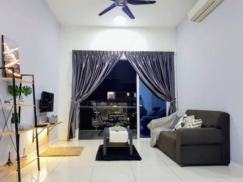 2-Bedroom Apartment with Balcony | Living area | Flat-screen TV