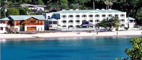 On the beach, white sand