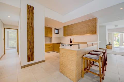 Apartment, 4 Bedrooms (La Peninsule) | Private kitchen | Full-size fridge, microwave, oven, stovetop