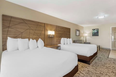 Pillowtop beds, blackout drapes, iron/ironing board