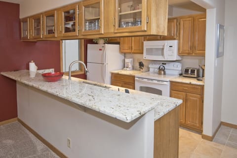 Condo, 1 Bedroom | Private kitchen | Fridge, microwave, oven, dishwasher