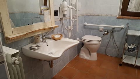Standard Double Room, Garden View (8) | Bathroom | Shower, free toiletries, hair dryer, bidet