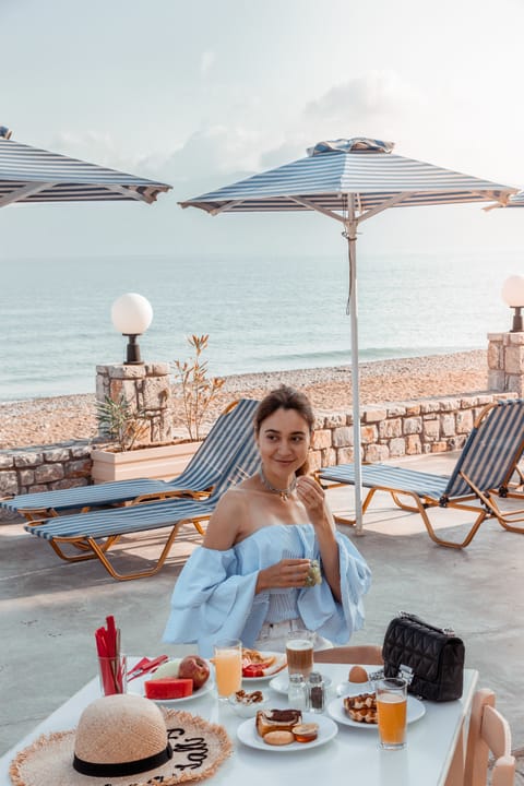 Beach nearby, sun loungers, beach umbrellas