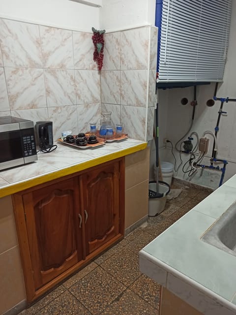 Basic Apartment, Multiple Beds, Smoking, City View | Private kitchen | Full-size fridge, microwave, espresso maker, coffee/tea maker