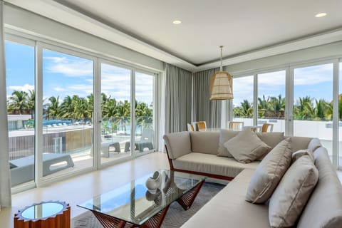 Premier Suite (Two Bedroom Sea View) | Living room | 43-inch flat-screen TV with cable channels, TV