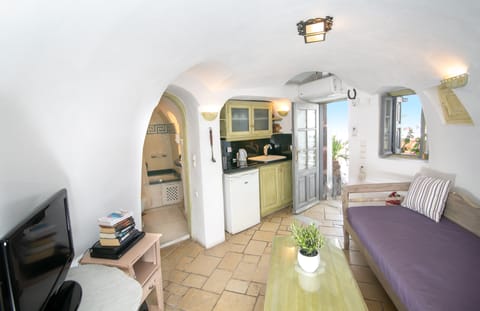 22-inch flat-screen TV with cable channels, TV