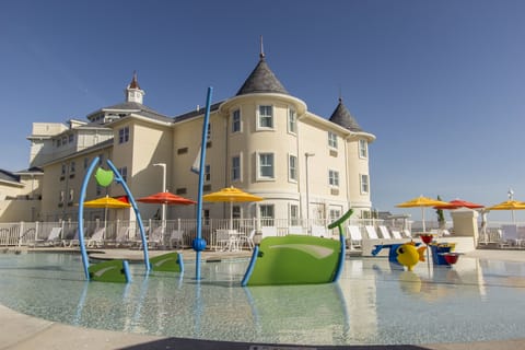 Indoor pool, outdoor pool, pool umbrellas, sun loungers