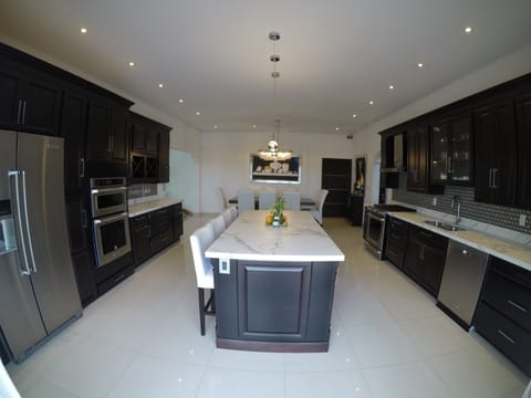 Luxury Villa, Multiple Beds, Ocean View | Shared kitchen | Full-size fridge, microwave, oven, stovetop