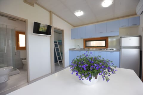 Bungalow, Sea View | Private kitchen | Fridge, stovetop, cookware/dishes/utensils, freezer