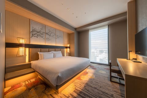 [Top Floor] HAKATA Suite King Room, Non Smoking(Max 2 Adults) | Down comforters, minibar, in-room safe, desk