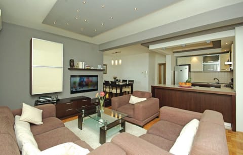 Apartment, Terrace, Sea View | Living area | Flat-screen TV