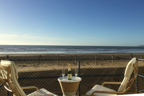 On the beach, beach towels