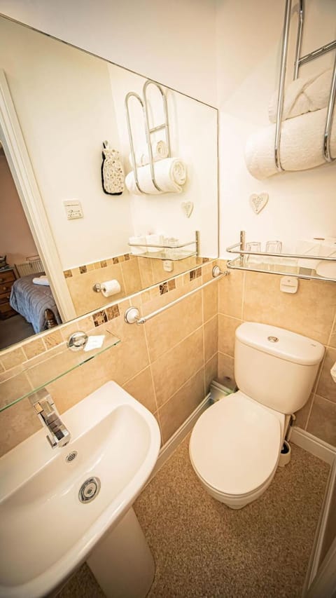 Double Room (En-suite) | Bathroom | Shower, hair dryer, towels