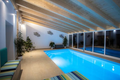 Indoor pool, open 10:30 AM to 9:00 PM, sun loungers