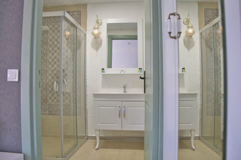 Junior Room | Bathroom | Shower, rainfall showerhead, free toiletries, hair dryer