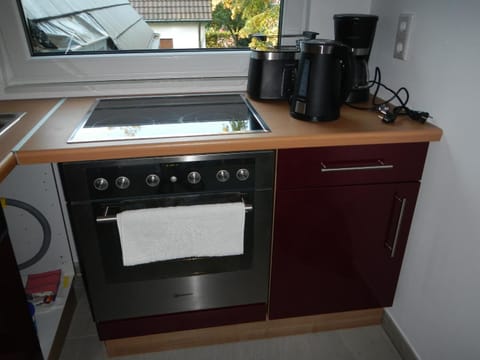 Full-size fridge, microwave, oven, stovetop